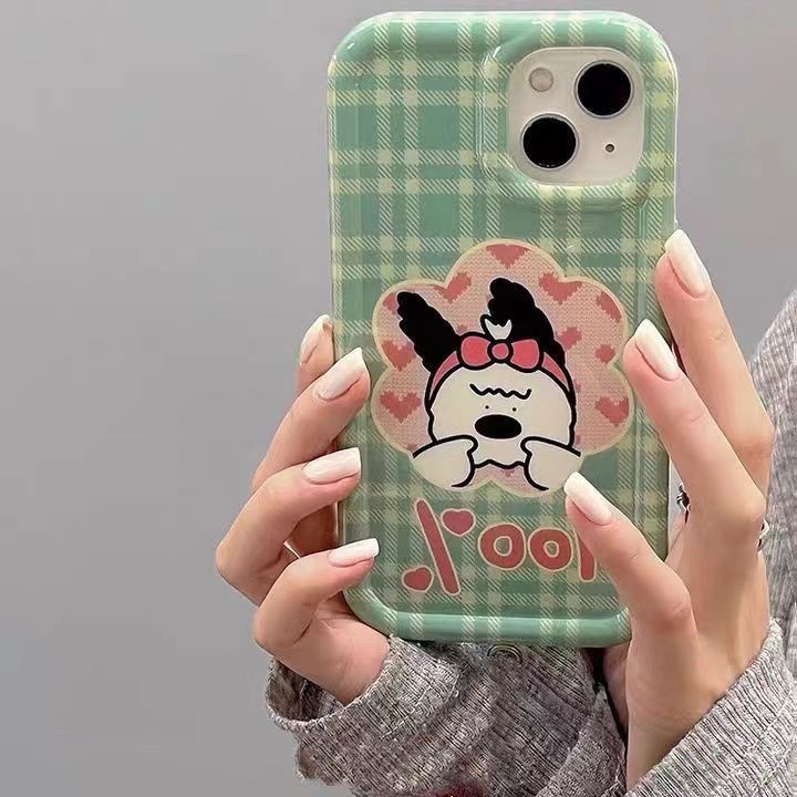 IPHONE Soft Phone Case Kompatibel Untuk Iphone14 13 11 12 Pro XS Max X Xr7 +8 Plus Casing Anjing Lucu TPU Silikon Shockproof Cover