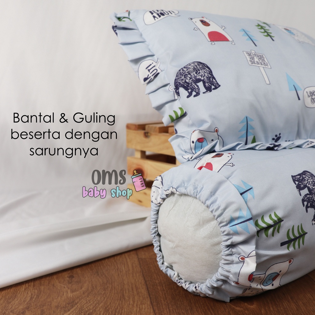 OMS BABYSHOP! Bantal guling anak JUMBO bantal + sarungnya (motif karakter) TERMURAH PREMIUM QUALITY / Bantal Balita