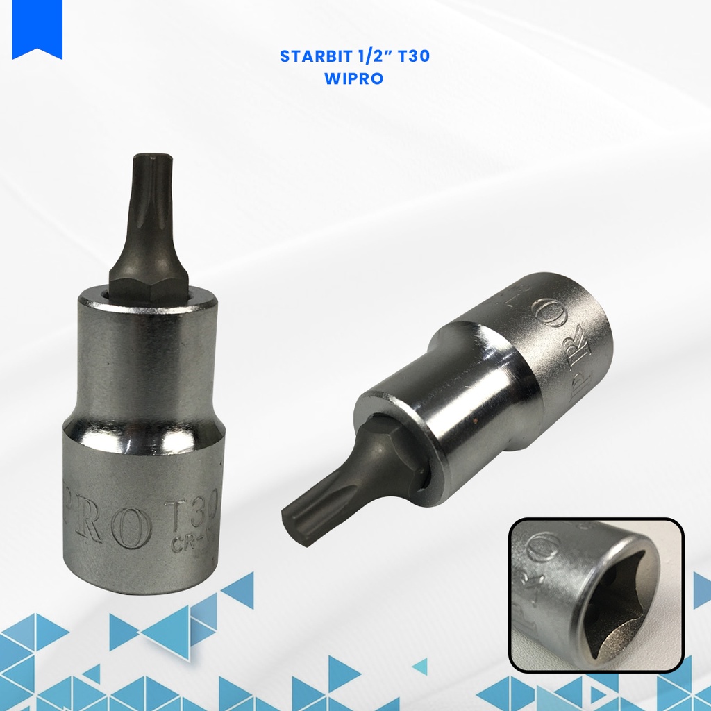 Mata Kunci Sok Socket BINTANG T30 SEGI 6 DR 1/2&quot; Kunci T30 Bintang 6