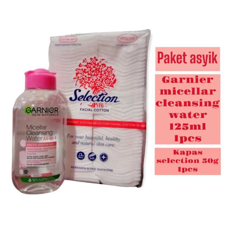 Garnier Micellar Cleansing Water Pink All in 1 125ml/Pembersih Wajah Garnier Pink/Pembersih Garnier 