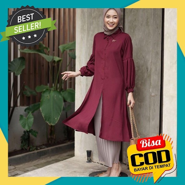 Krita Tunik By Moca Ld 105 Tunik Bahan Kaos Moza Tripe Premium Allsize Import Quality Baju Muslim Wa
