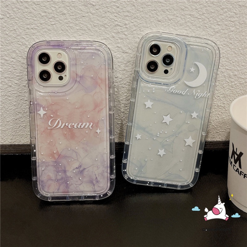 Untuk Xiaomi Redmi 10A 12C 9 10C 9T 10a1 9A 9C NFC Redmi Note10 10s 9 11 11s 8poco F4 Pasangan Fantasi Langit Berbintang Gradasi Bintang Bulan Bening Lembut TPU Airbag Shockproof Case