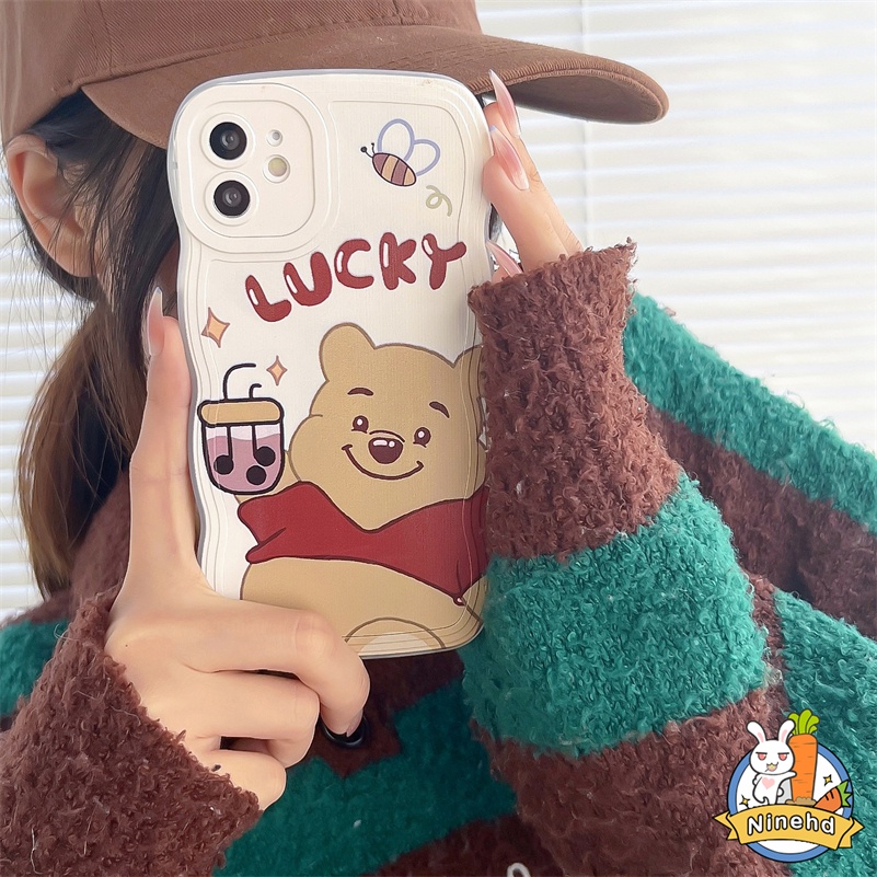 Xiaomi Redmi 12C A1 A1+ 10C 10A 10 9 9A 9C 9T Redmi Note 11 11s 10 10s 9 9s 8 Pro Xiaomi 11 Lite 11T Pro 10T Pro 12 Pro Poco F3 X3 Pro NFC  Poco X4 Pro Kartun Beruang Lucu Wave Edge Casing Ponsel Soft Case Pelindung