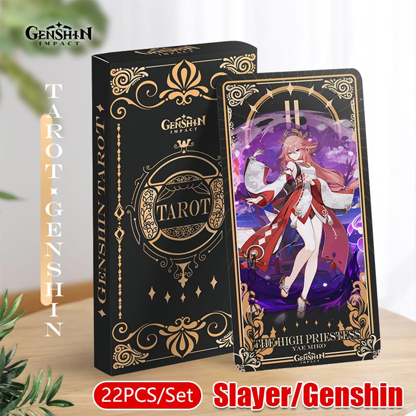 Cards Kartu Tarot Anime Genshin Impact Tarot Card Divination Kazuha Tartaglia Arataki Itto Deck