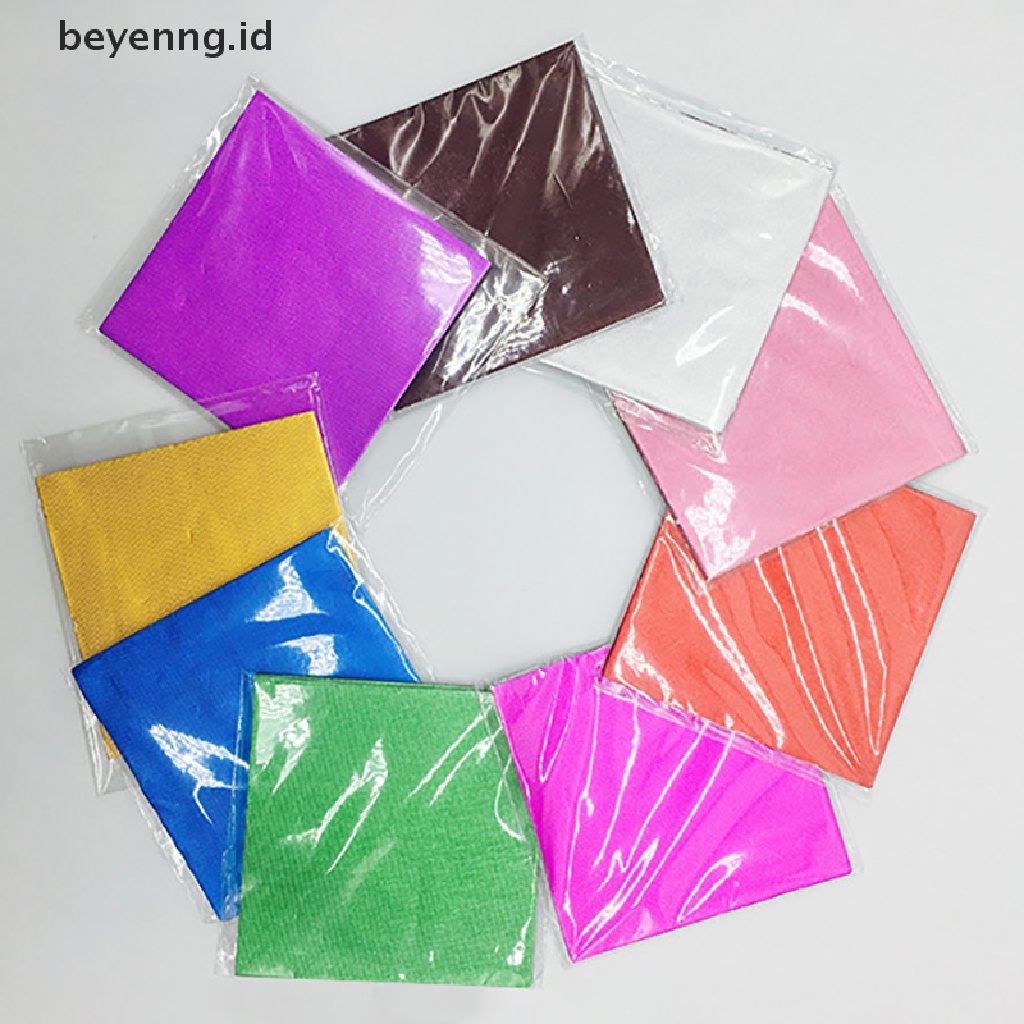 Beyen 100Pcs Paket Foil Candy Kertas Coklat Aluminium Permen Gula Makanan Tin Paper ID