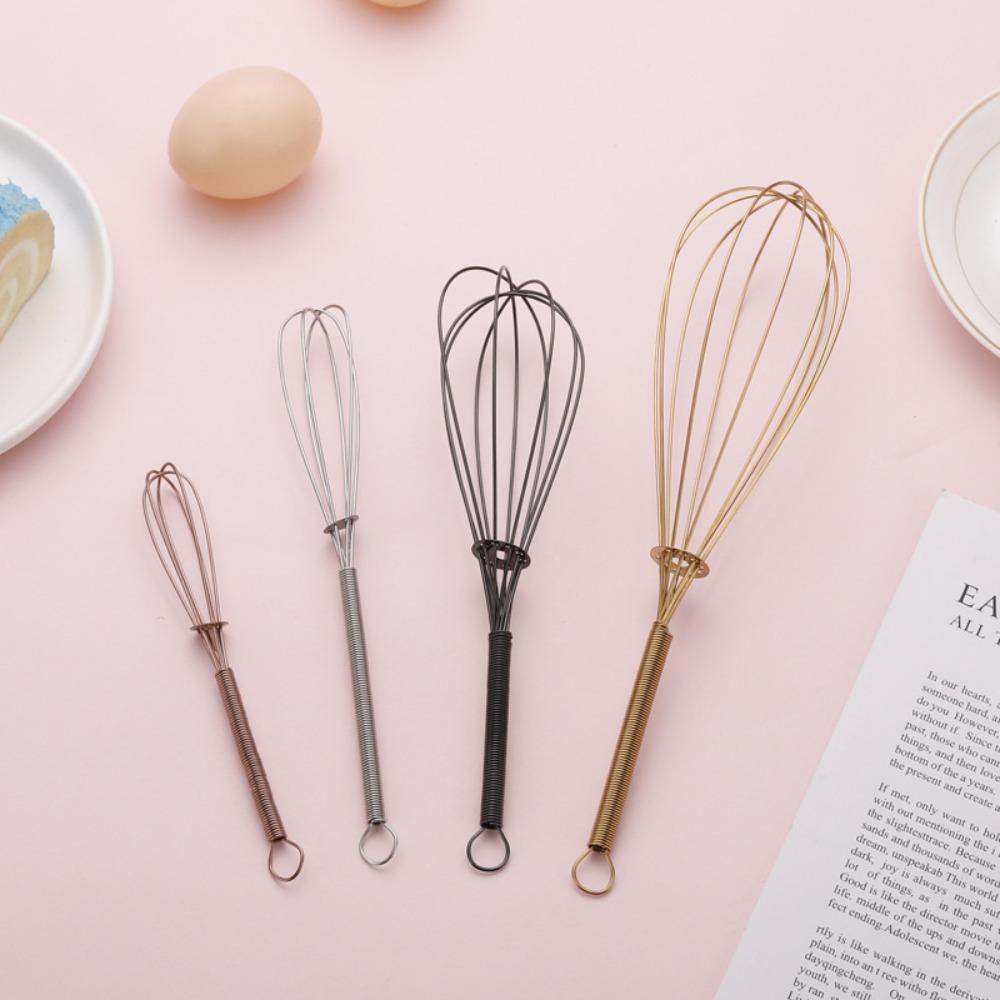 SOLIGHTER 5Pcs Egg Whisk Parts Baking Tools Stainless Steel Blending Cooking Manual Rotary