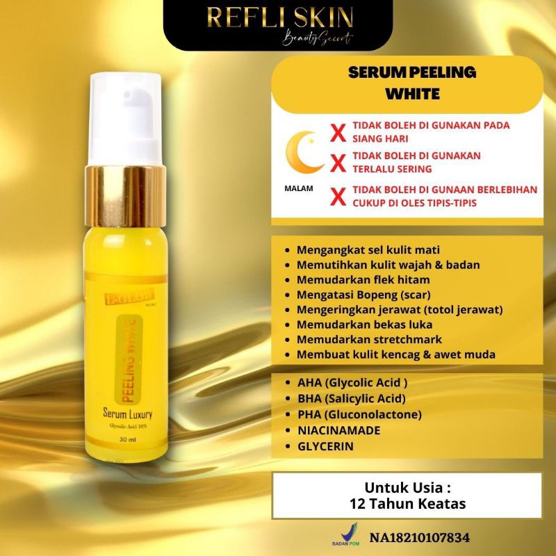 lglow aha body serum/aha peeling white
