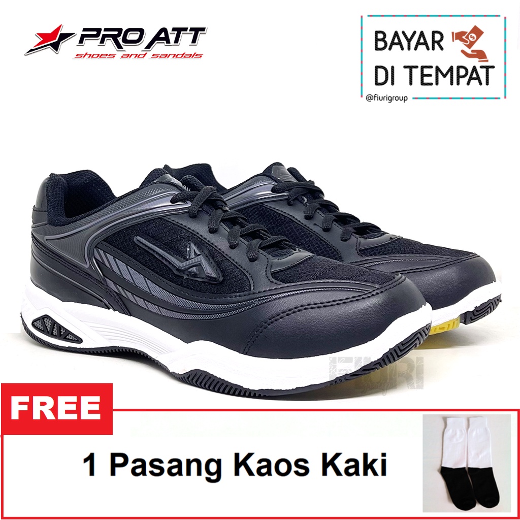 FIURI – Pro ATT - BSD 640 HITAM PUTIH 40-43 - Sepatu Kets Pria - Sepatu Sneakers Pria - Sepatu Olahraga Sport Pria - Sepatu Casual Kanvas - Sepatu Jogging Lari  Gym Senam Pria - Sepatu Laki-Laki Cowok Pria - Sepatu Sekolah Bertali SMP