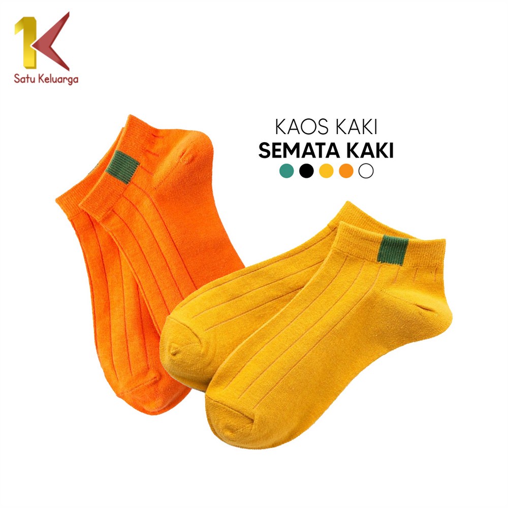 Satu Keluarga Kaos Kaki Ankle Wanita Motif Polos P58 Kaos Kaki Pendek Dewasa / Kaos Kaki Semata Kaki