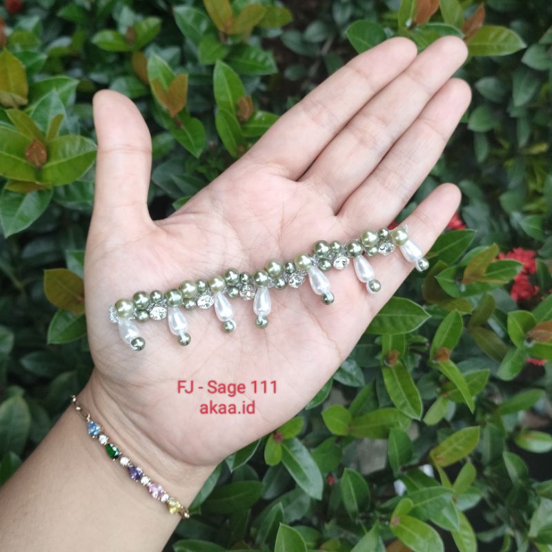 Payet mutiara rangkai cantik mini juntai FJ