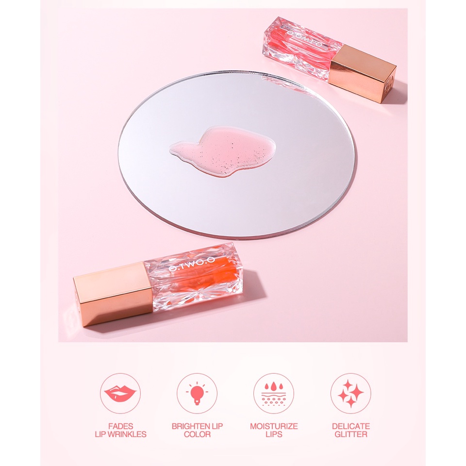 O.TWO.O CLEAR CRYSTAL BERRY LIP GLOSS LIP PLUMPER LIPSTICK MAKEUP LIGHT AND CLEAR KODE 1014