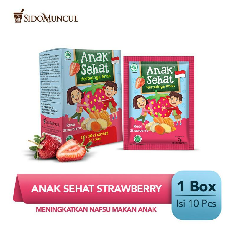 

BISA KIRIM HARI INI Sidomuncul Jamu Anak Sehat SACHET Suplemen Peningkat Nafsu Makan - Strawberry