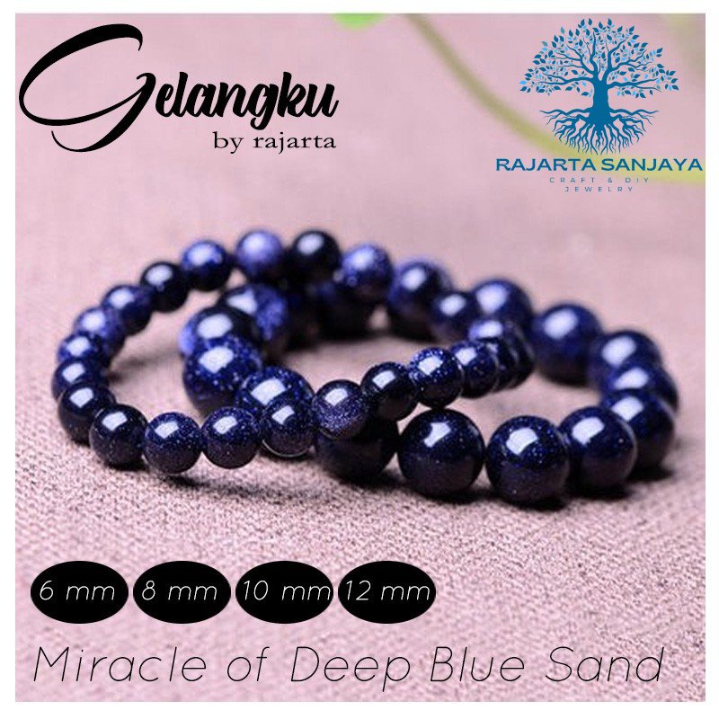 Gelangku Miracle Of Deep Blue Sandstone Full Beads