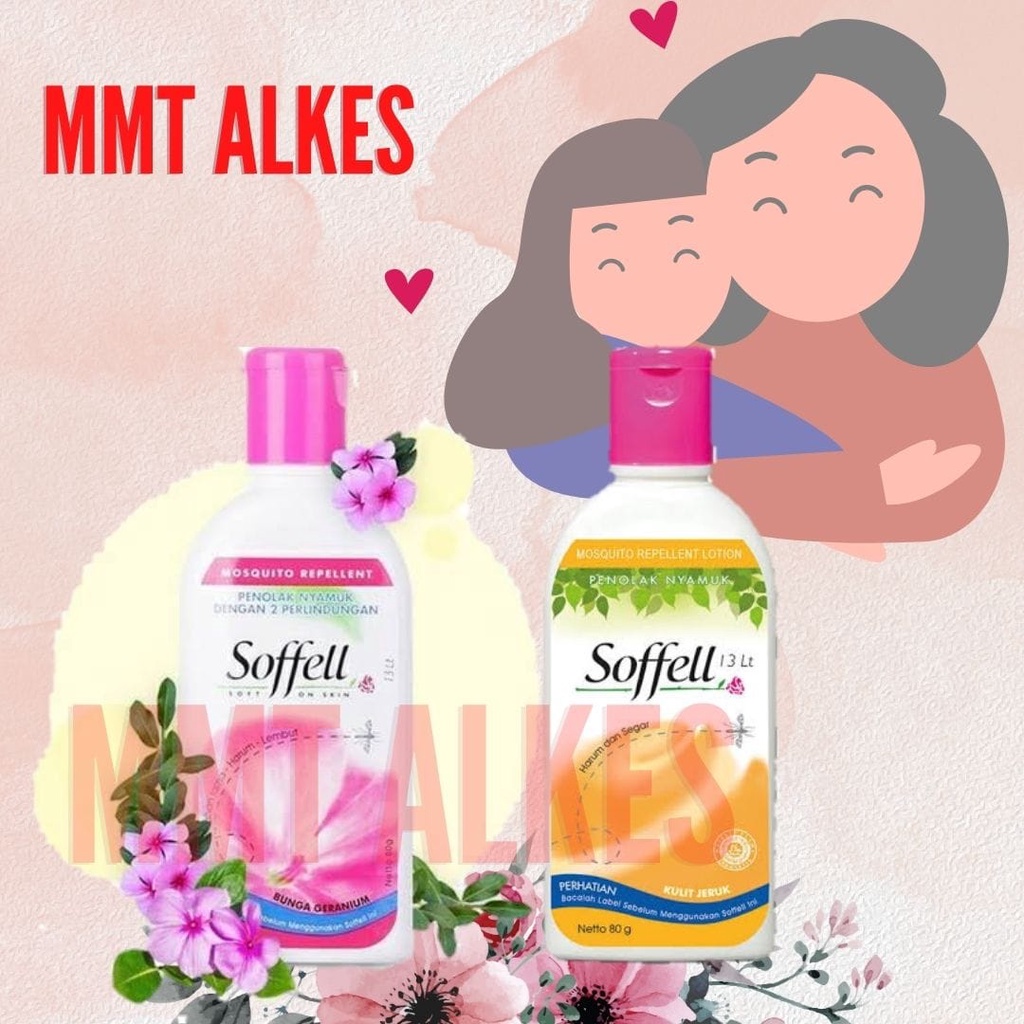 Soffell Botol Lotion Anti Nyamuk Geranium Jeruk  80ml