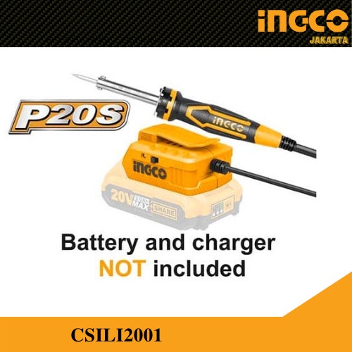 SOLDER CORDLESS 20V / SOLDER TIMAH / SOLDER BATERAI INGCO CSILI2001