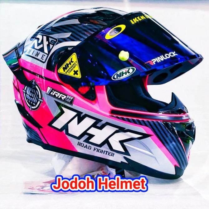 NHK HELM RX9 MOTIF RACER PINK SILVER PAKET GANTENG
