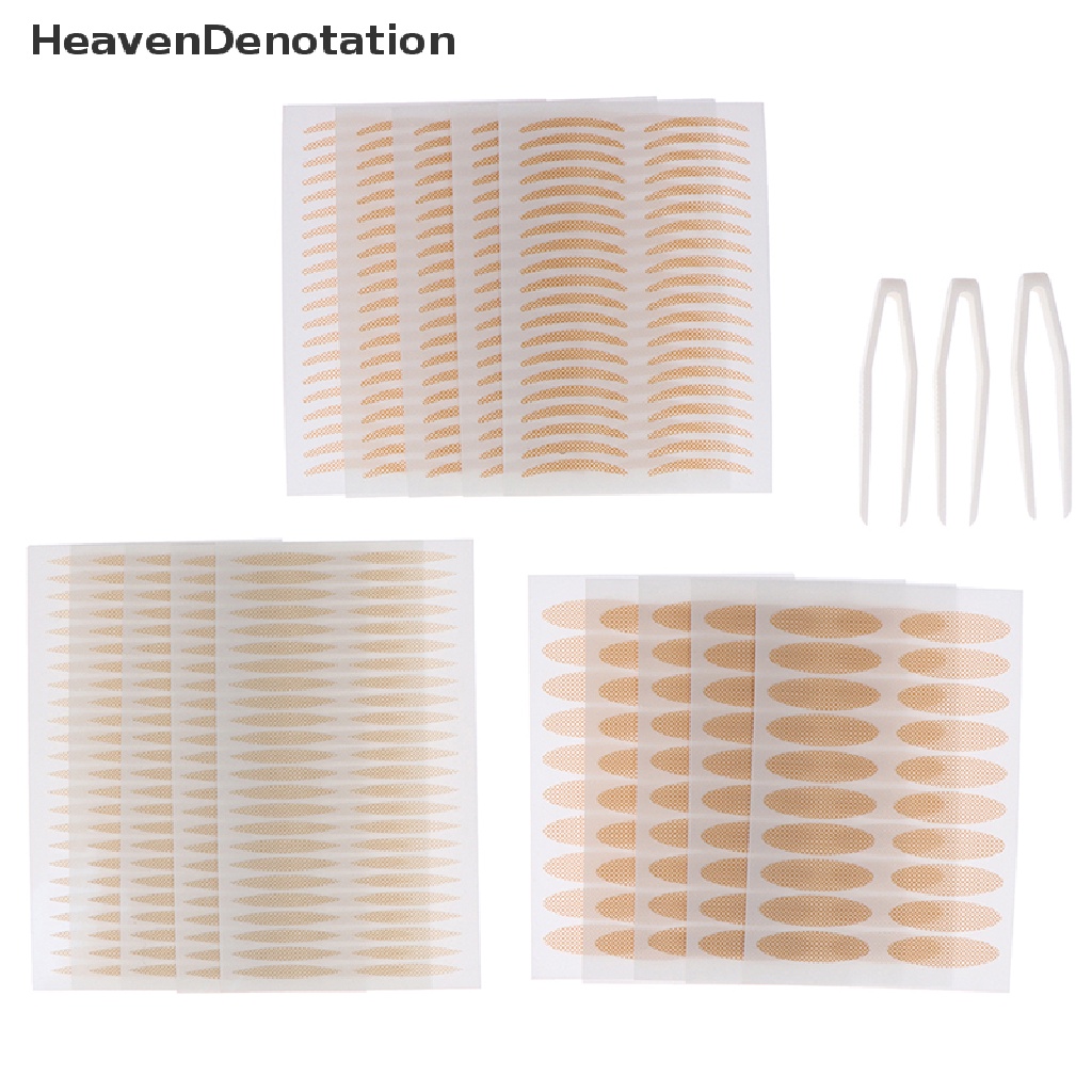 [HeavenDenotation] 200pcs Invisible Lace Mesh Double Eyelid Lift Strip Tape Perekat Sticke tweezer HDV