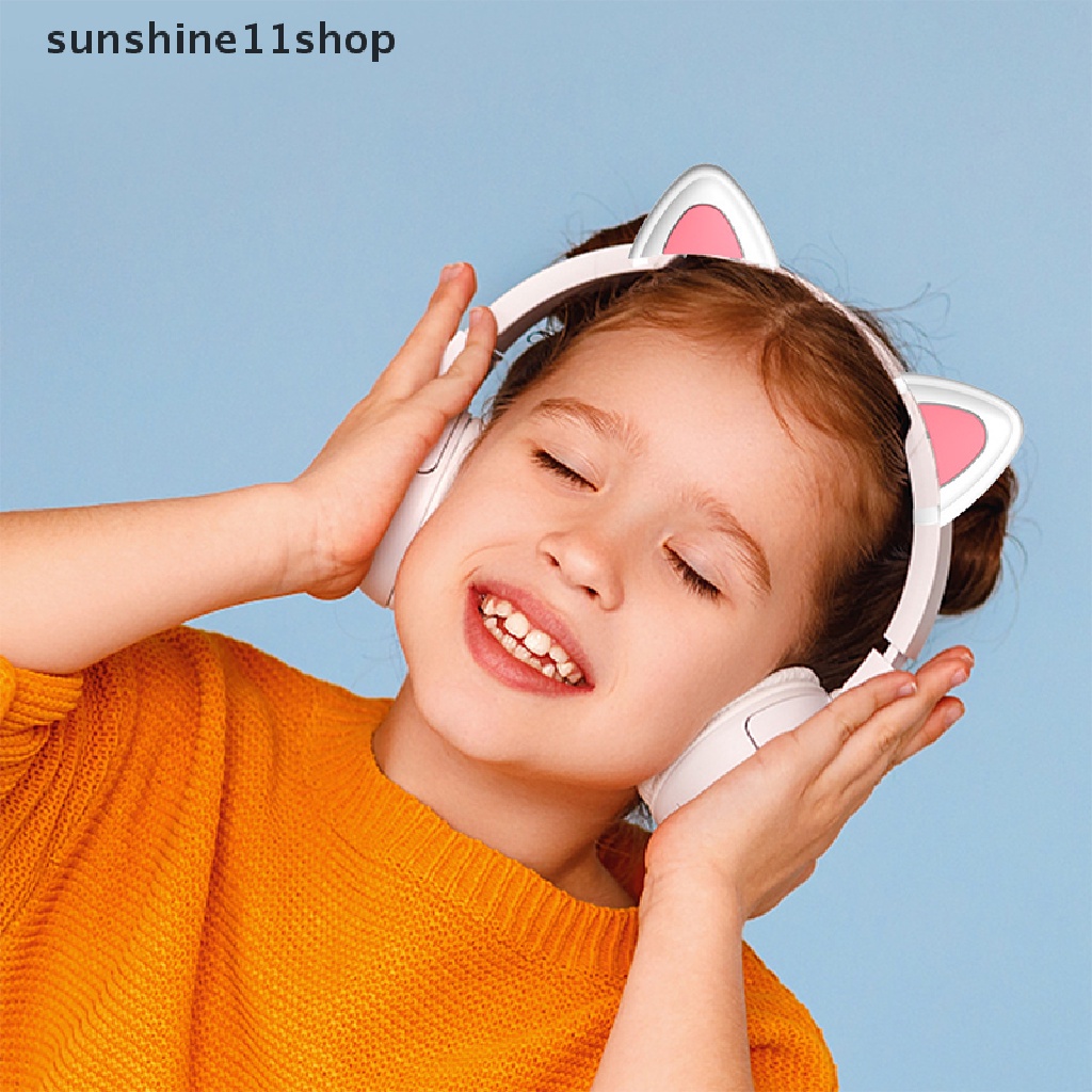 Sho 1Set Universal Headphone Telinga Kucing Headphone Dekorasi Dilepas Headphone Gaming Headset Dekorasi Aksesori Telinga Kucing Kit N