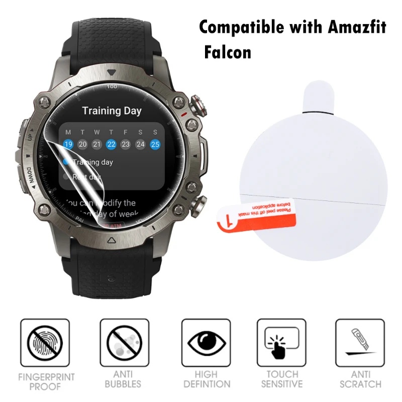 [Harga Grosir] Untuk Huami Amazfit Falcon Smart Watch Aksesoris HD Bening Anti Gores Pelindung Layar Full Cover Soft Hydrogel Film