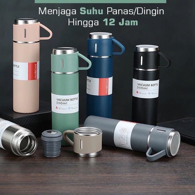 ☻ JCO TERMOS VACUM CUP FLASK GIFT BOX HAMPERS 500ml//TUMBLER BOTOL MINUM SET SULTAN ✤