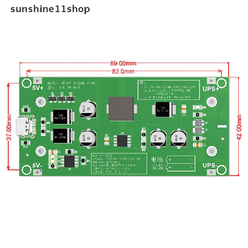 Sho Type-C 20W 18650pengambah Modul Charger Fast Charge UPS Power Supply 5V 12V N