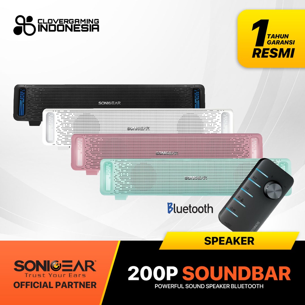 SonicGear 200P Powerful SoundBar Speakers Bluetooth with Brilliant Light Effect