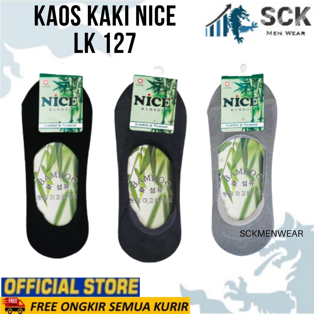 Kaos Kaki Wanita NICE 127 Polos Warna / Kaus Kaki Kebutuhan Wanita / Invisible Socks Bawah Mata Kaki Cewek - sckmenwear GROSIR