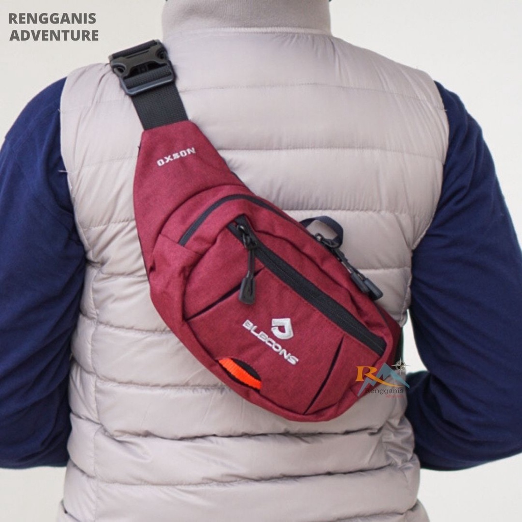 Tas Selempang Pinggang Pria Wanita Waistbag BLECONS Outdoor Casual
