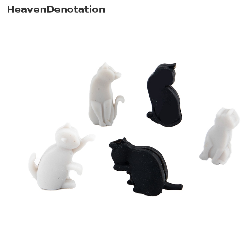 [HeavenDenotation] 6 Pcs Silikon Kucing Gelas Anggur Penanda Cangkir Identifikasi Cincin Aksesoris Pesta HDV