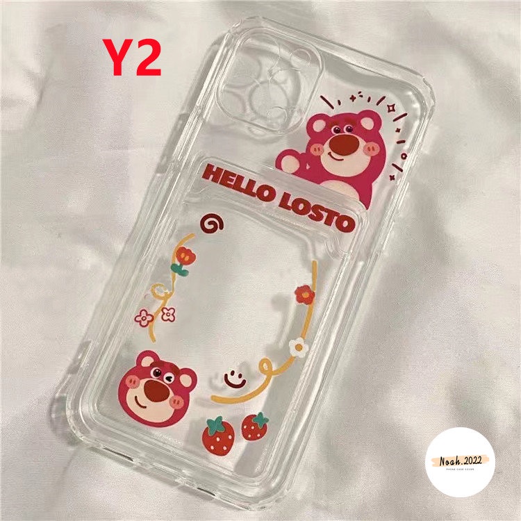 Case VIVO Y33s Y20s G Y12s Y20s Y20i Y21 Y21s Y12i Y12 Y11 Y12A Y20A Y11s Y15 Y17 Y20G Y30G Kartun Lucu Losto Alien Bening Slot Dompet Soft Phone Case TPU Cover