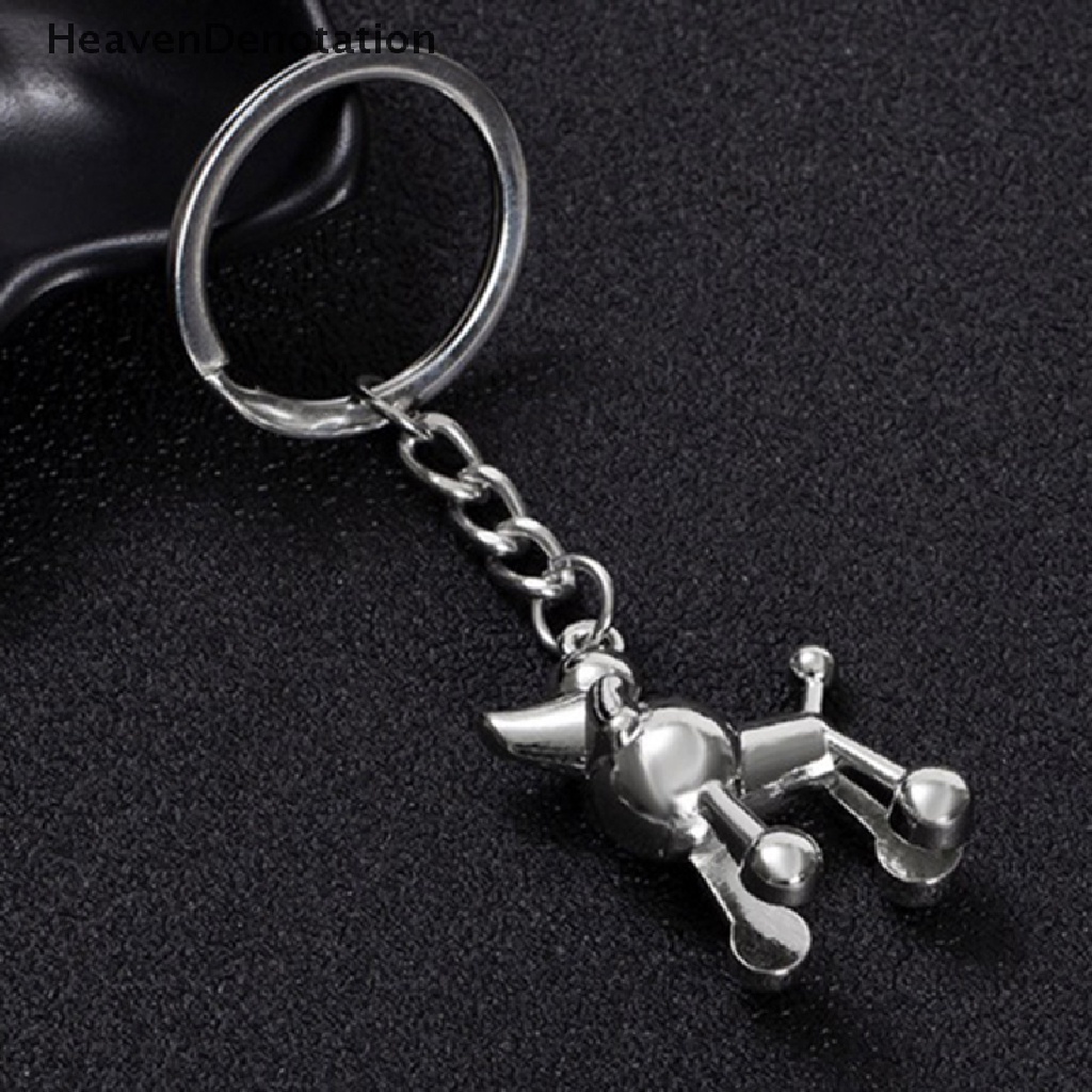 [HeavenDenotation] Kreatif 3D Pet Poodle Keychain Lucu Gantungan Kunci Untuk Wanita Pria Lucky Dog Key Chain HDV