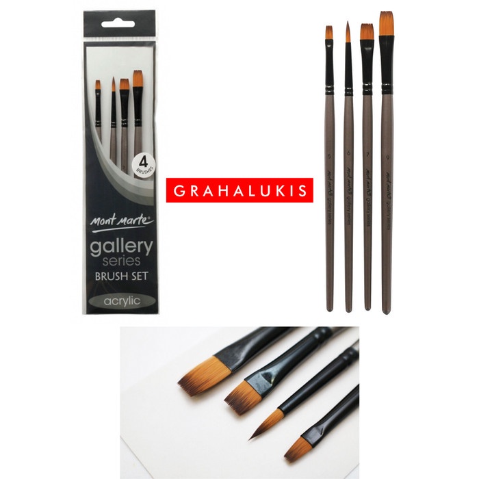 

Kuas Akrilik Gallery Series Brush Set Acrylic 4 pcs BMHS0011