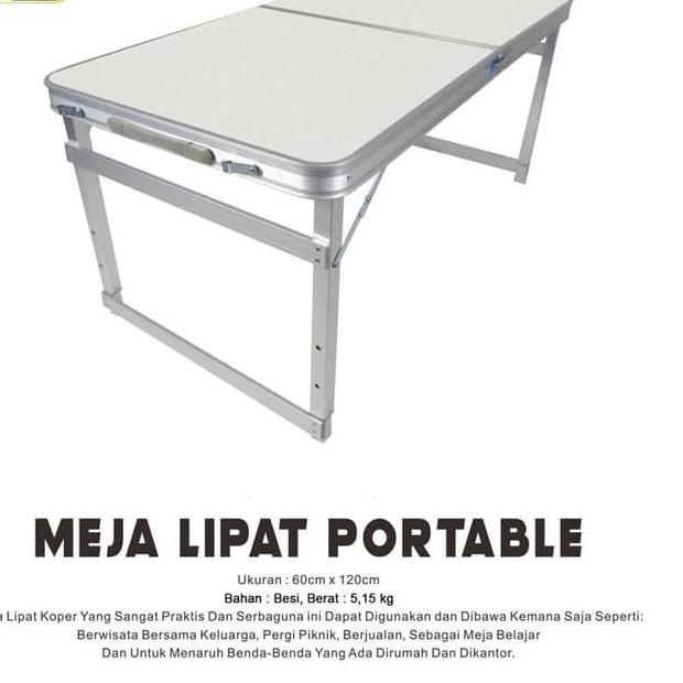 Promo [ COD BAYAR DI TEMPAT ] Meja lipat poble / meja lipat koper HPL / meja lipat serbaguna ⁂xmb⋆