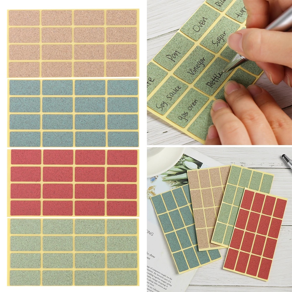 64pcs/set Waterproof Label Stickers Self-adhesive Handwritten Tags Bottle Jars Marker Classification Tags Gift Packaging Sticker