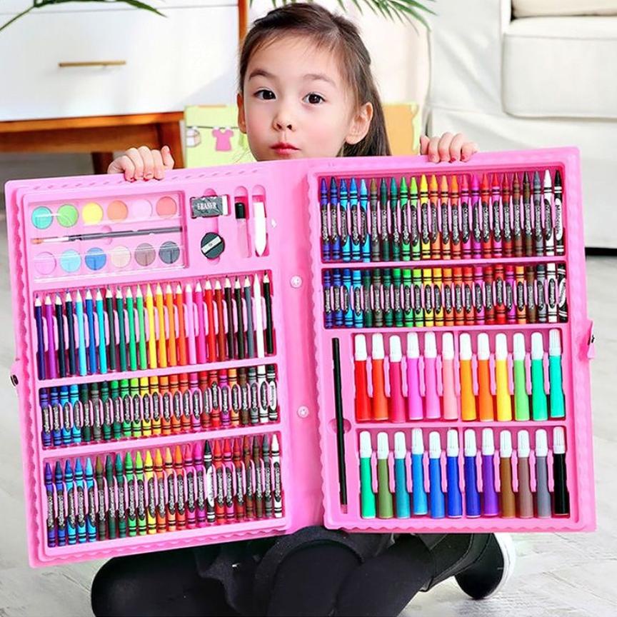 

K27 Stationary Set isi 86 Pensil Crayon Warna Cat Air / Perlengkapan Sekolah Menggambar Anak / Alat Warna WOW BANGET ツ
