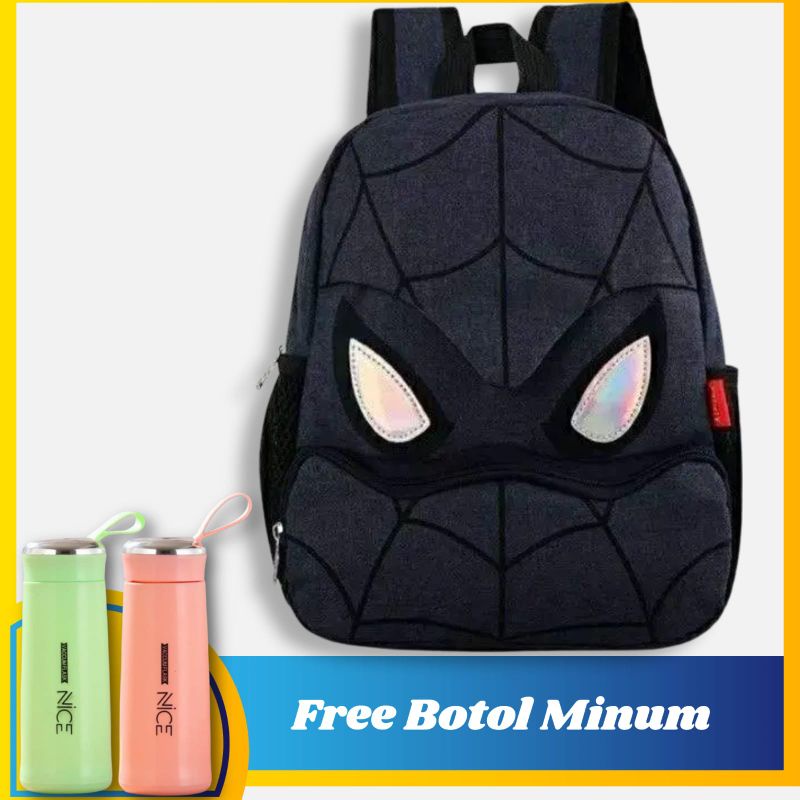 Tas Ransel Sekolah Tas Terbaru Jaring Laba-laba Tas Sekolah SD SMP Tas Trendy Backpack Spider-Man