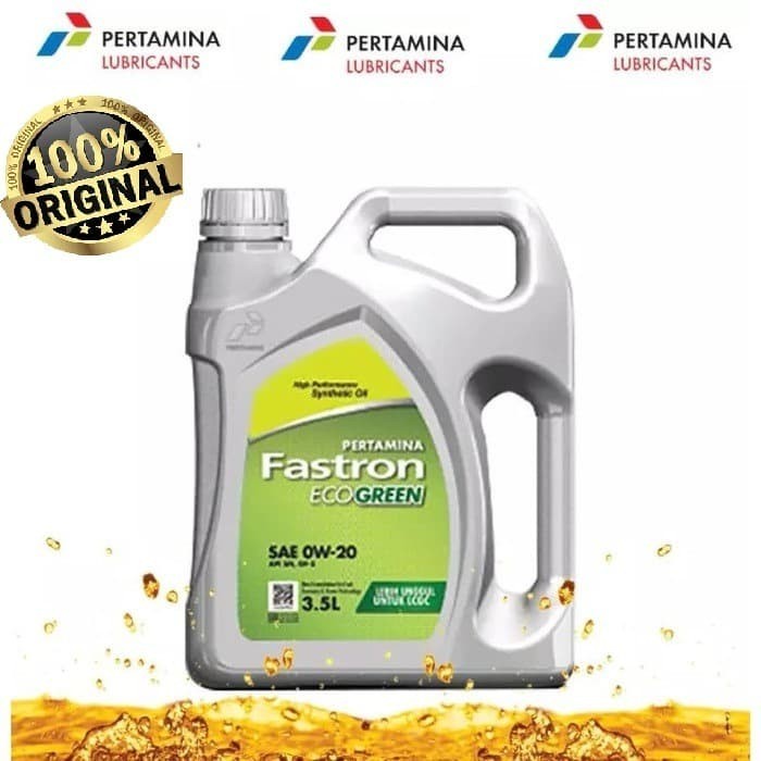 oli pertamina fastron eco green lcgc sae 0w-20 isi 3.5 liter ORIGINAL