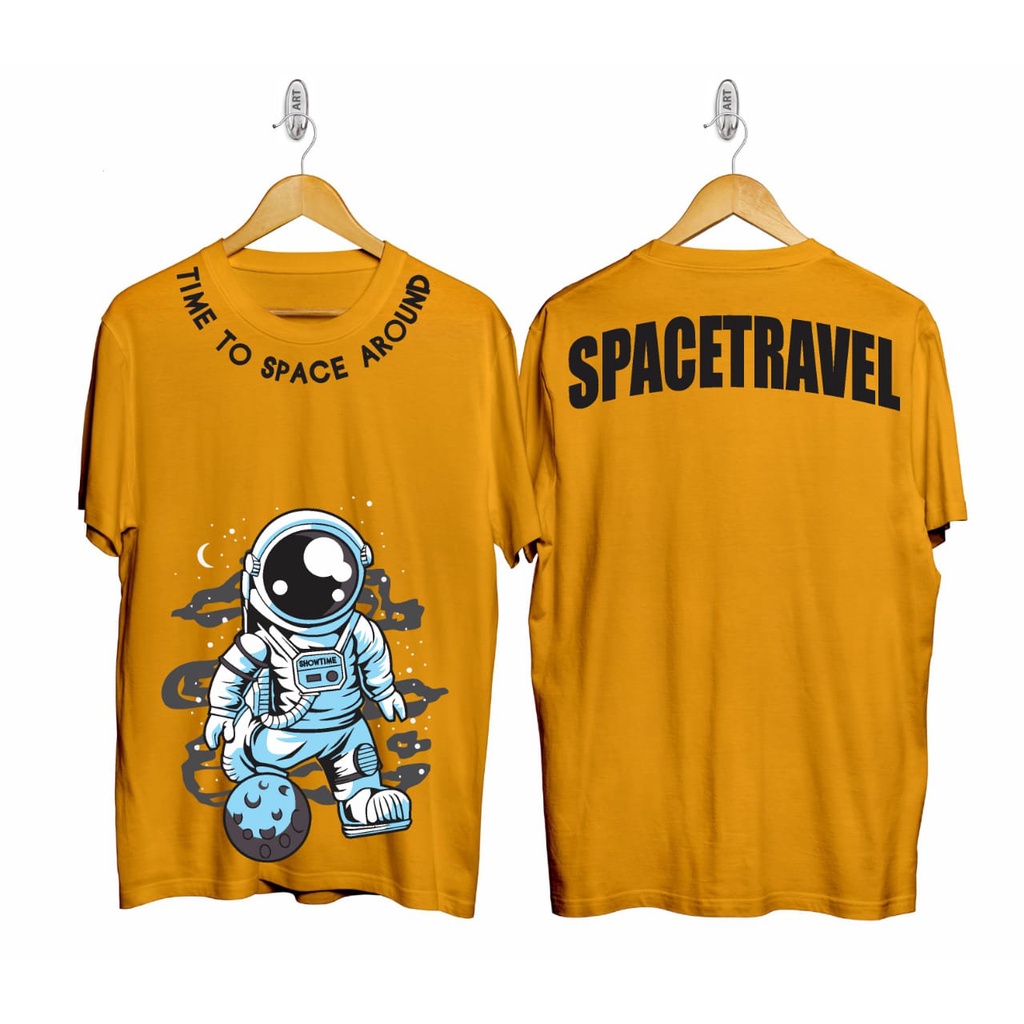 Kaos murah Kaos distro murah baju  distro pria t-shirt murah combed30s SO  ASTRO TRAVEL ORANGE