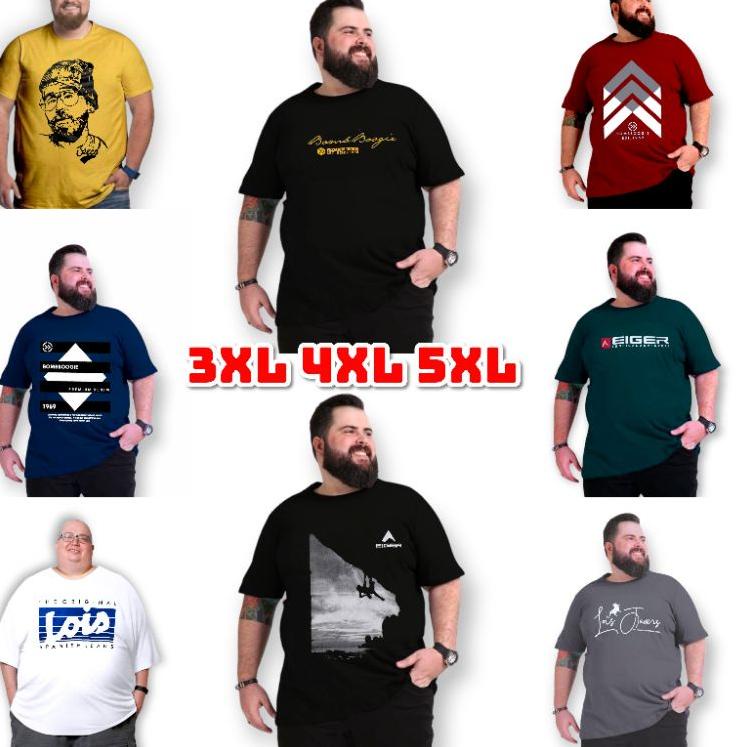 ♝ Kaos Jumbo Pria 3XL 4XL 5XL / kaos distro pria jumbo ✲
