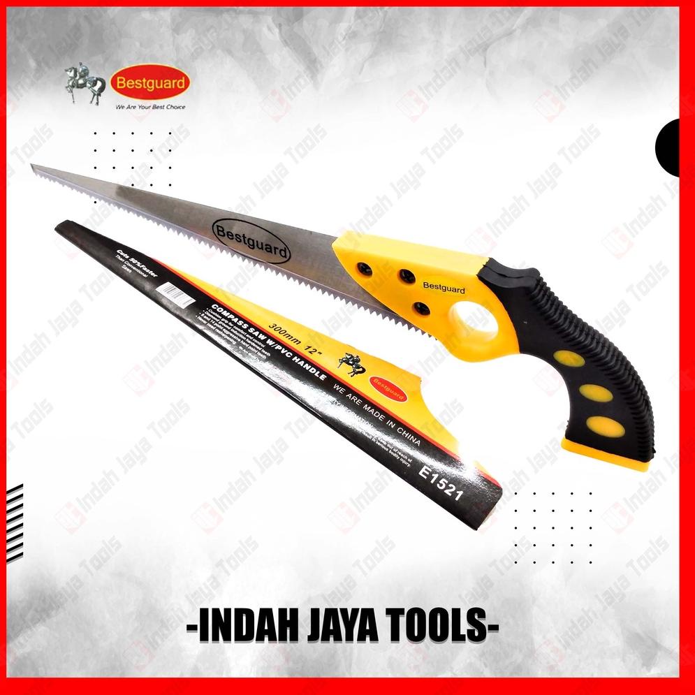 Original [Dapat Mini Gold] BESTGUARD E1521 Gergaji Kompas 12 Inch - Gergaji Kayu Lancip Serbaguna Ko