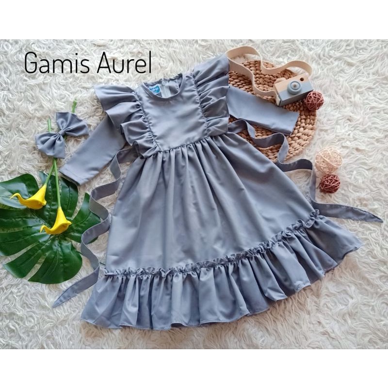 gamis aurel anak dan dewasa /gamis lebaran terbaru/gamis toyobo terbaru/gamis couple keluarga/gamis couple ibu dan anak/seragam keluarga lebaran