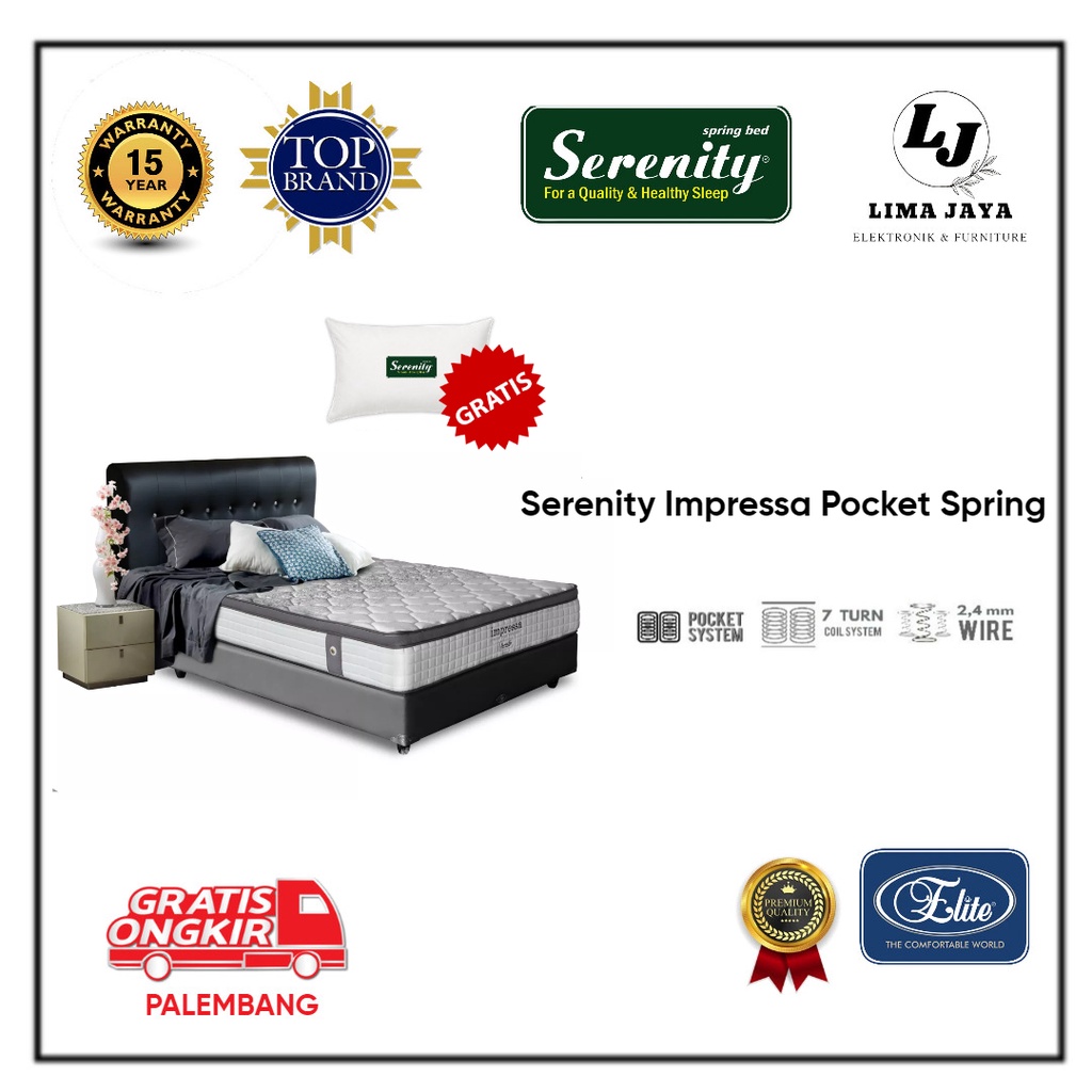 Matras Springbed Serenity Impressa Pocket Spring Kasur Springbed Serenity Supreme