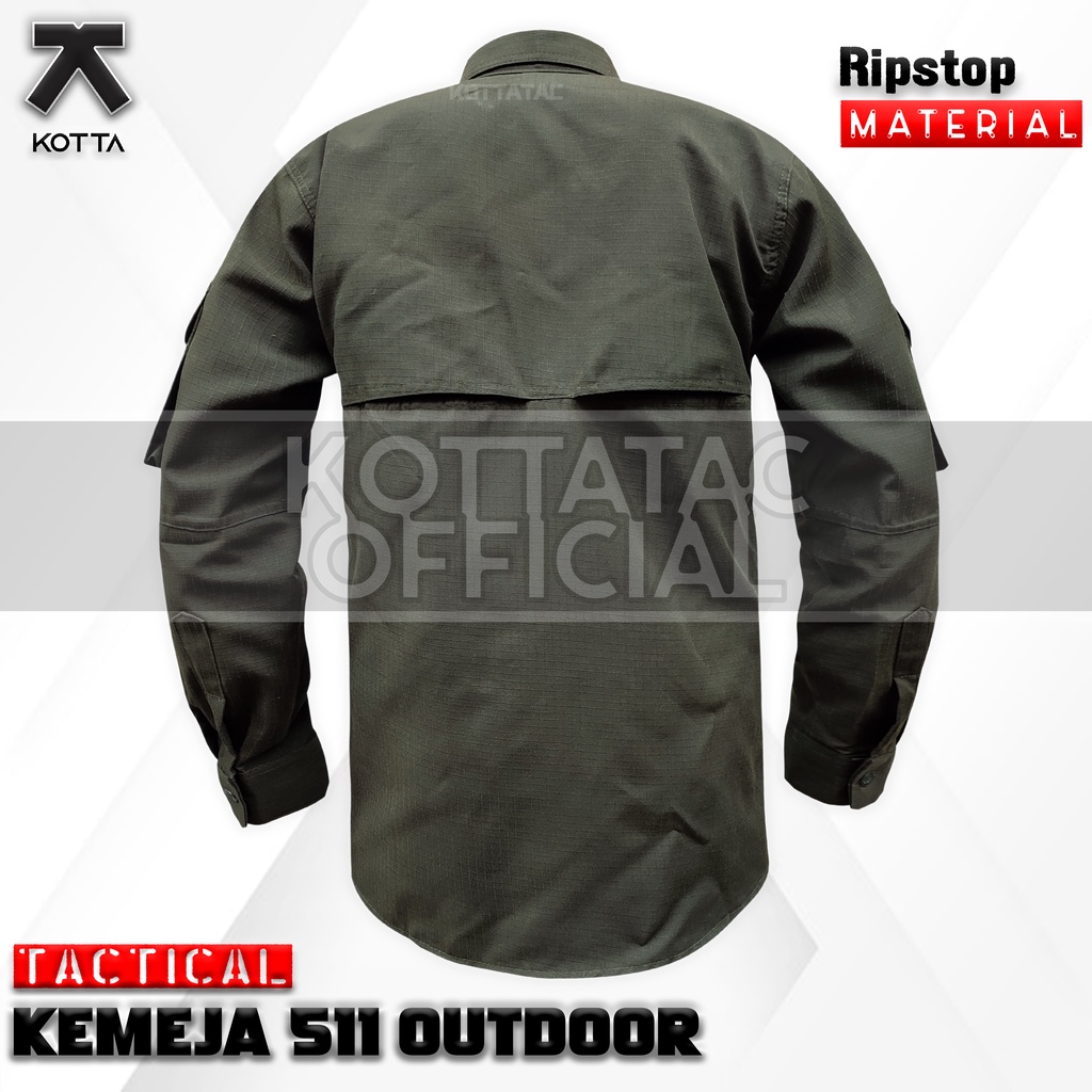 KEMEJA TACTICAL 511 HIJAU LENGAN PANJANG - KEMEJA OUTDOOR HIJAU ARMY - KEMEJA PDL HIJAU - KEMEJA TIM - KEMEJA LAPANGAN