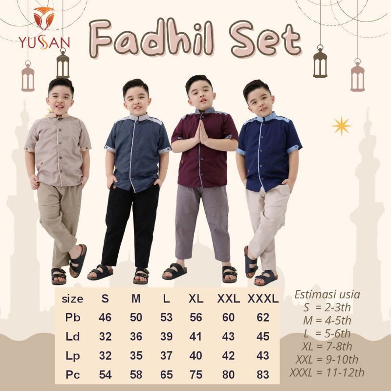 Yussan Fadhil Set 2-12 Tahun