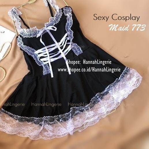 M-3XL Lingerie Pelayan ART Kostum BigSize Cosplay Costume Pembantu Maid Besar M L XL XXL 3XL 773  Ho
