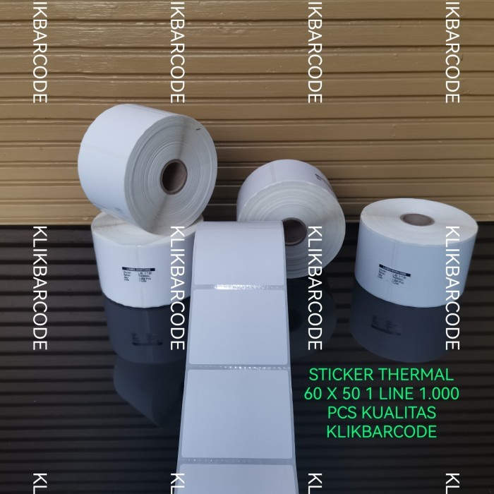 

MURAH LABEL STIKER THERMAL 60 X 50 mm - 60x50 mm - 1000 DIRECT BARCODE MURAH