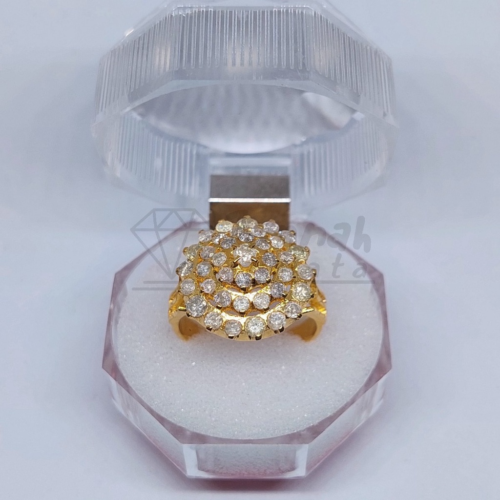 Cincin Berlian Wanita Natural Berlian Asli Original Diamond Intan Perak Murah