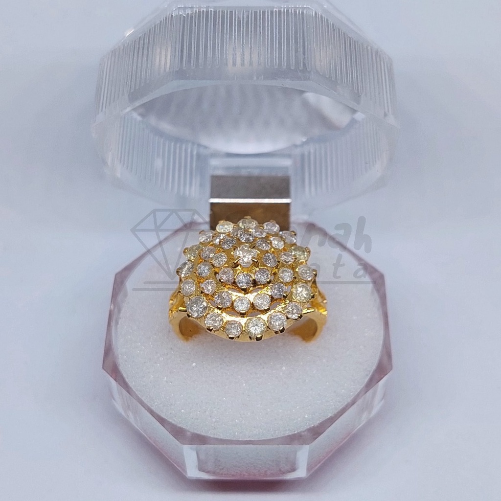 Cincin Berlian Wanita Natural Berlian Asli Original Diamond Intan Perak Murah