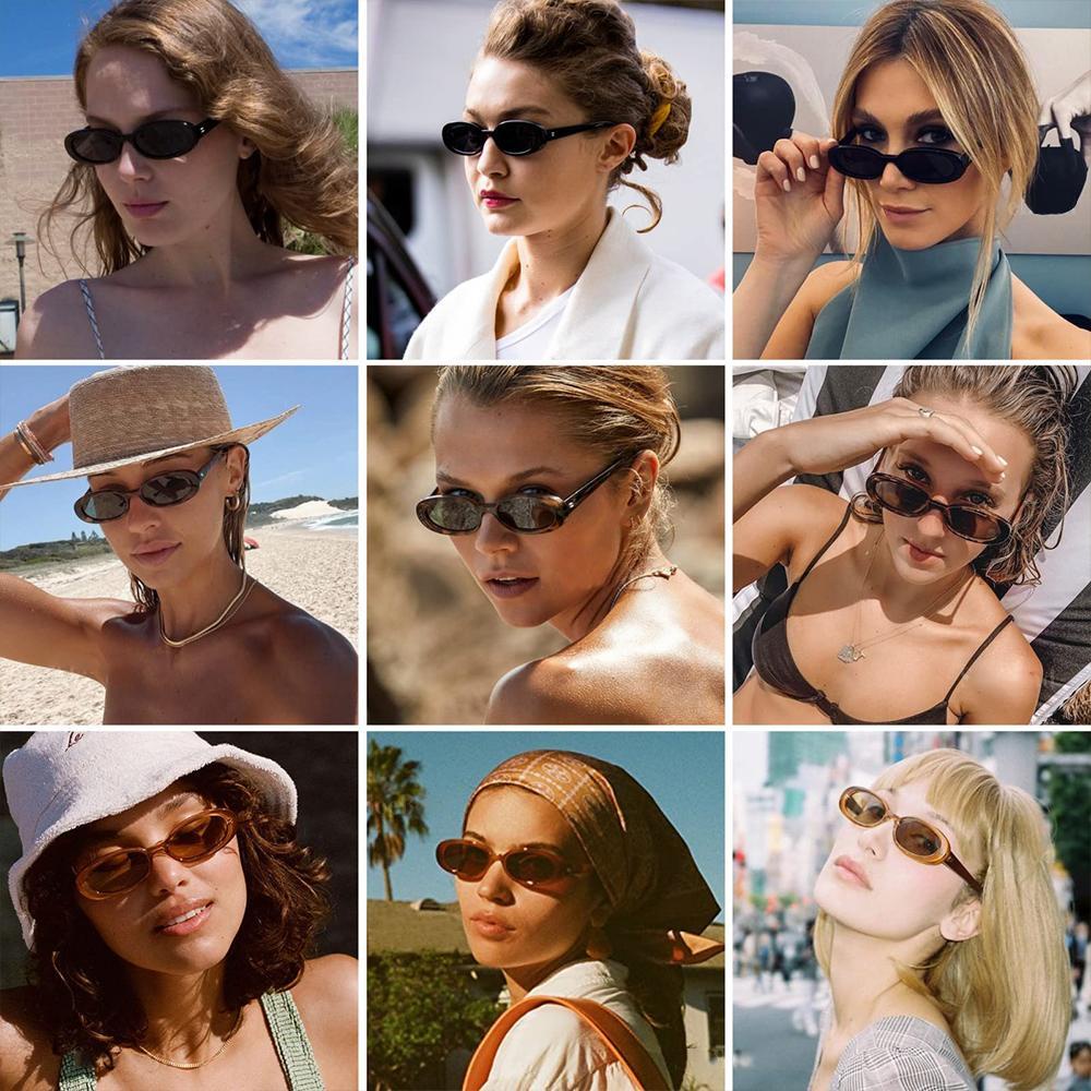Lily Kacamata Oval Vintage Wanita &amp; Pria UV400 Protection Shades