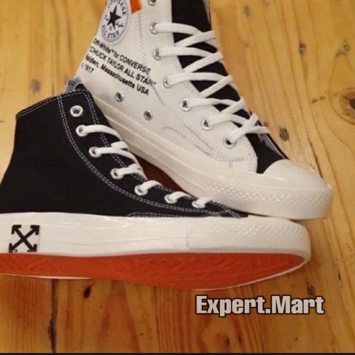 ➪ Sepatu CONVERSE 70s X OFF-WHITE BLACK CREAM PREMIUM VIETNAM ☜
